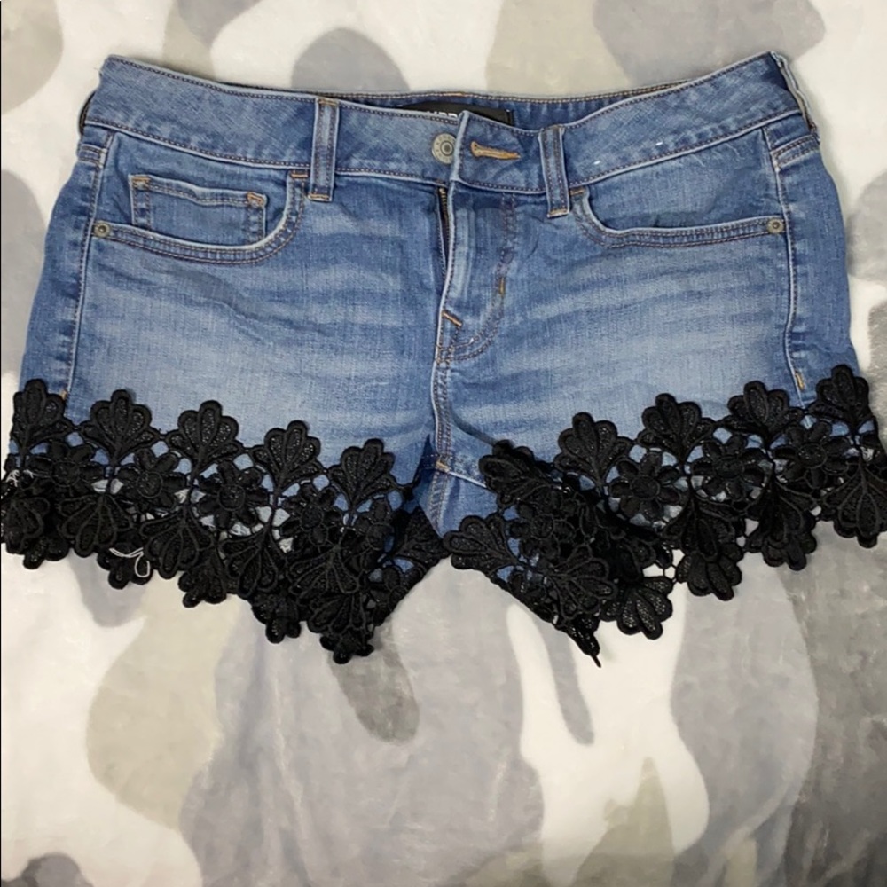 Express | Lace Jean Shorts